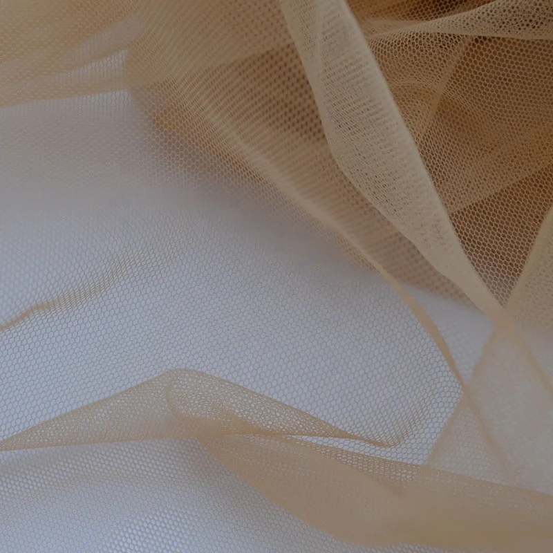Оптовая продажа 6420 сетчатая прозрачная белая кожа 20D нейлоновая мягкая Тюлевая ткань для юбки-пачки свадебное