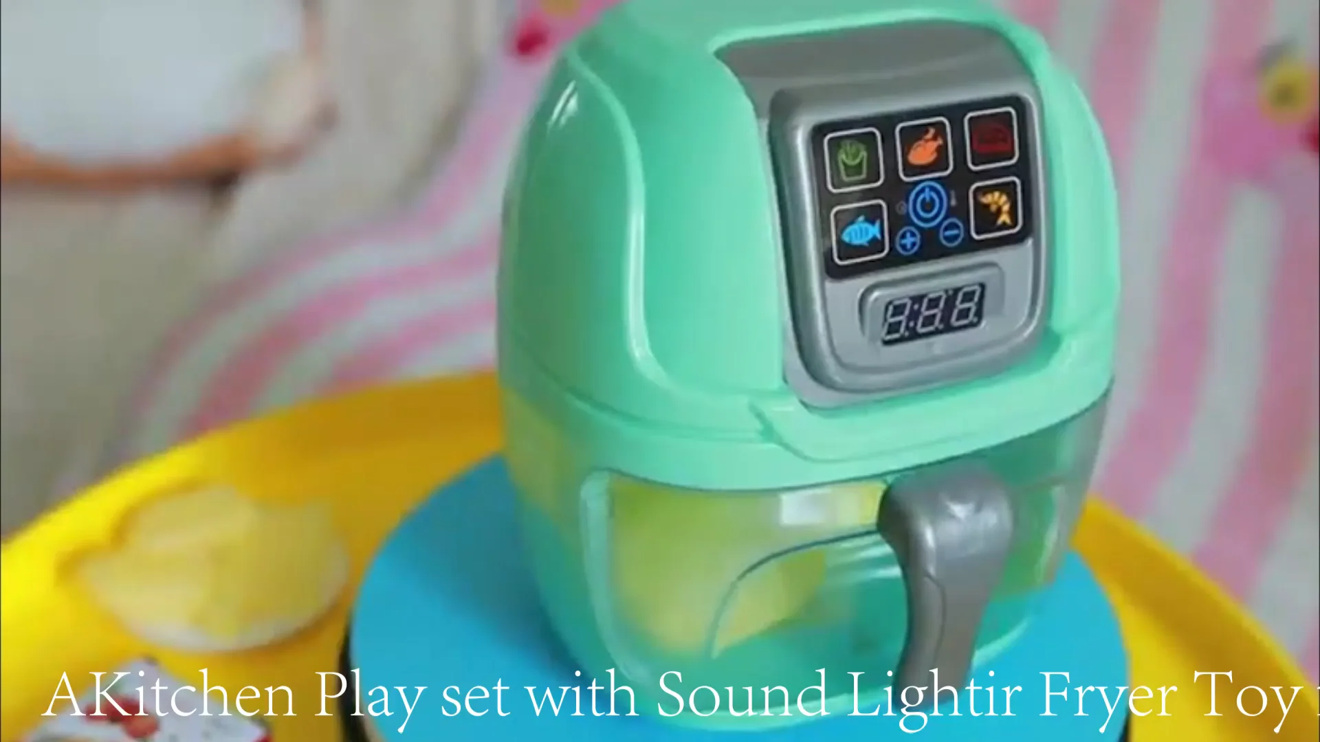 Friggitrice Ad Aria Giocattolo Per Bambini – Set Cucina Con Luci, Suoni E Cibo Che Cambia Colore – Accessori Realistici