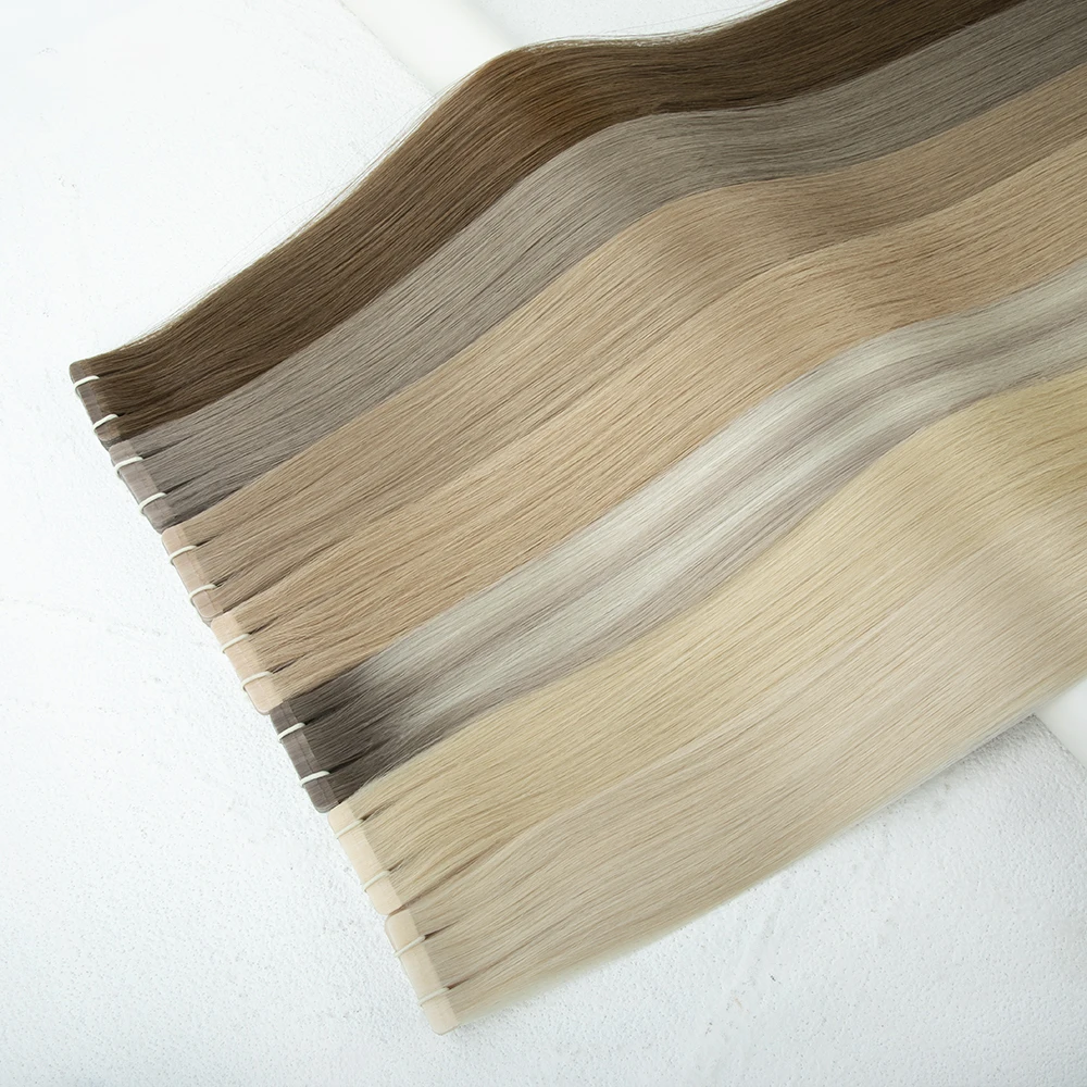 LeShine Wholesale European Tape Hair Extensions Human Hair Double Drawn Tape in Hair Extensions