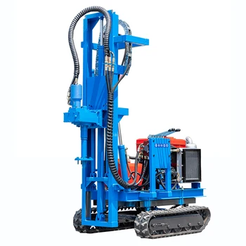 Light-Duty Tracked Rotary Hydraulic Spiral Hole-Drilling Rig for Mountain Rock Drilling 390kg Weight