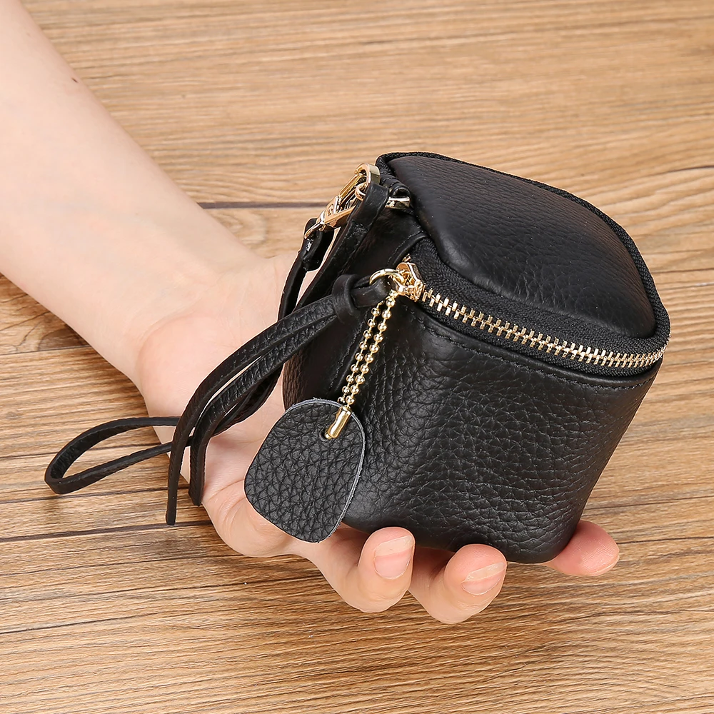 Small Leather Cosmetic Pouch Perfect for Travel