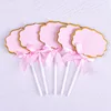 5 pink blank items