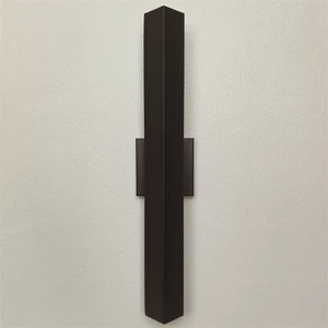 Black Outdoor Wall Light Modern LED Waterproof for Porch Garage Garden With Seeded Glass Design