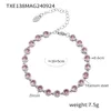 steel toner zircon bracelet