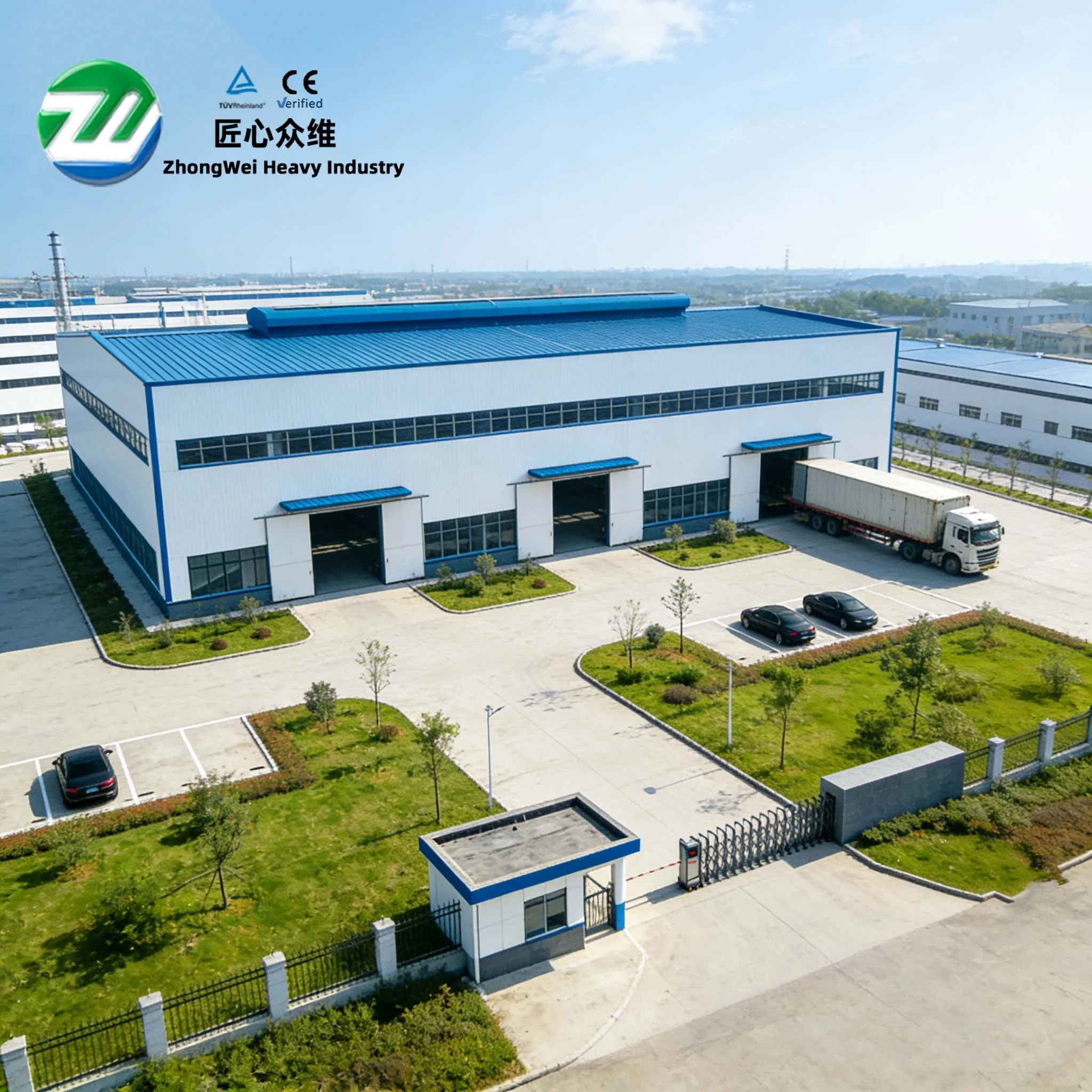 Vodotěsný a odolný předem vyrobený sklad s lehkými ocelovými konstrukcemi