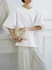 White v-neck