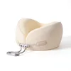 Beige droplet memory foam neck pillow