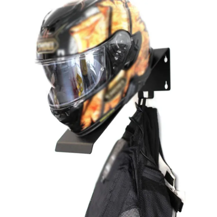 JH-Mech casco espositore per casco e giacca da moto per risparmiare spazio  3mm acciaio zincato supporto casco montato a parete