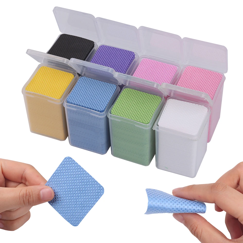 White Black Pink Heart Shaped Lint Free Lash Glue Wipe Dispenser