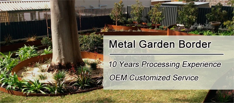 Ios Steel Border Custom Garden Bed Landscape Corten Steel Edging Metal Landscape Fence ...