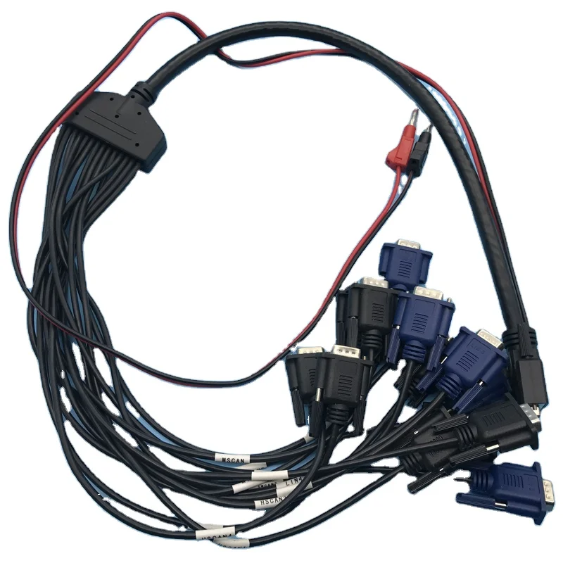 OBD 2 Vehicle Line Industrial Control Machine D-Sub Cables Car Diagnostic Cable Wire Harness for Electronic Automotive Use