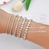 Oro bianco 10K + Diamante sintetico