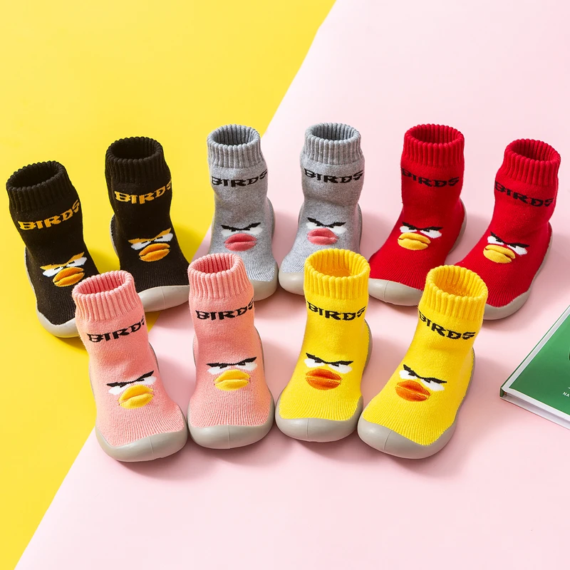 Милые детские носки из махровой резины с изображением утки