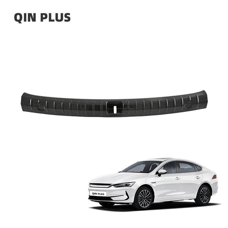 YDG for BYD Qin Plus Car Rear Guard Bumper Sticker Panel Protector Trunk Threshold Guard Plate Trunk Door Sill Protector