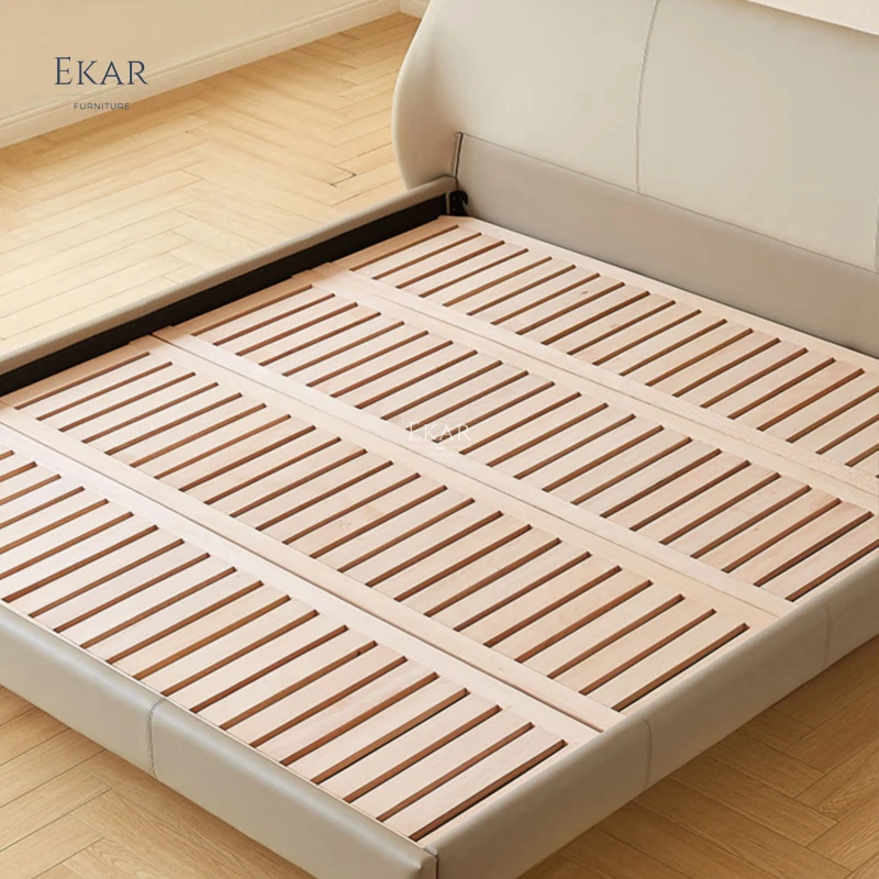 product new design ekar nappa leather half leather interior plank bedroom bed-62