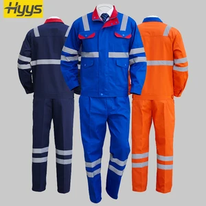 Wholesale High Visibility Construction Clothing Workwear Safety Construction Work Clothes Reflective Strips Work Uniform