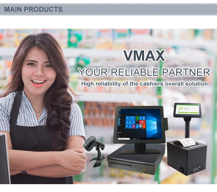 48 Keys Electronic Cash Register For Shop Cash Register Counter Cashier