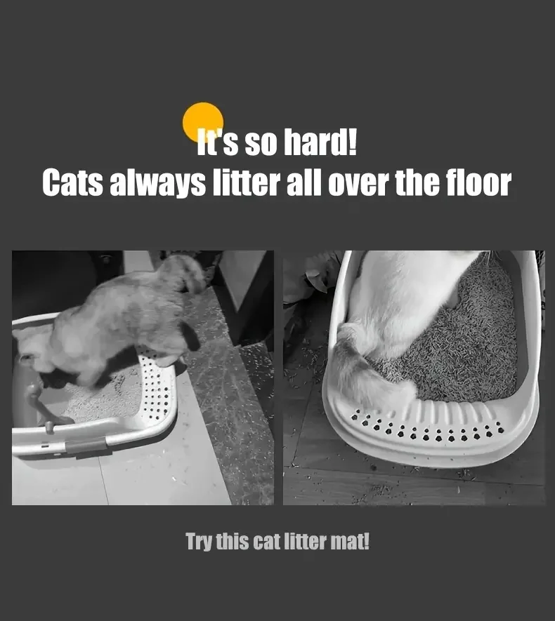 Sanfan Holes Scatter Control Double Layer Trapping Litter Mat