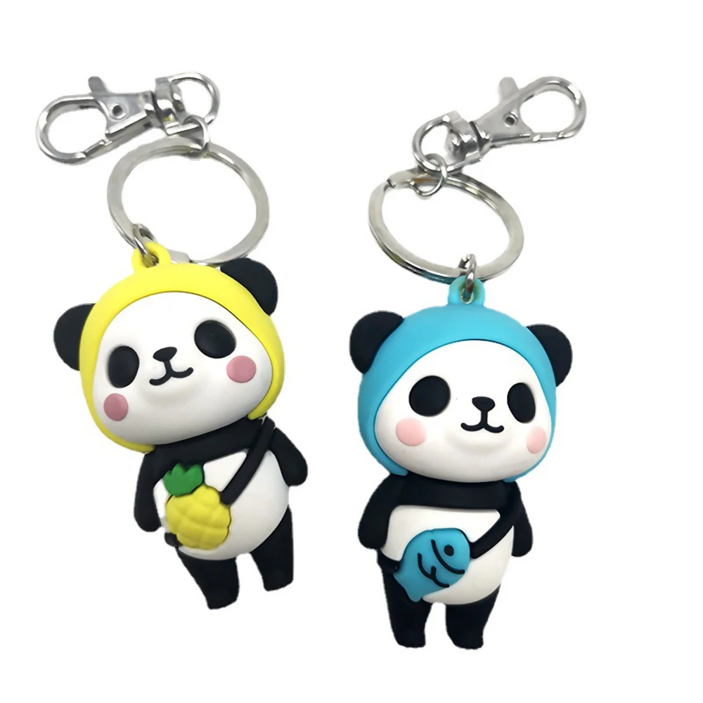 Cartoon 3D PVC Anime Ya Ya Bear Silicone Keychain Car Keychain Bag Pendant Wholesale Plastic Keychains