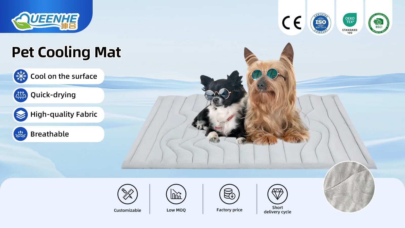 Travel Washable Portable Folding Waterproof Travel Pet Bed Dog Cooling - product detail 1