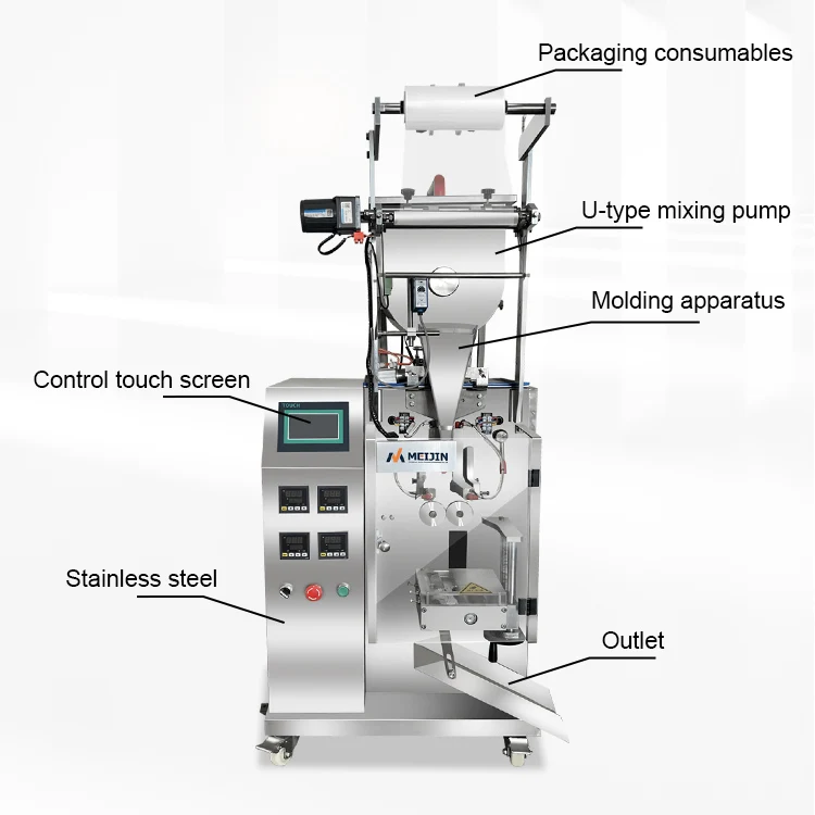 110v 220v Sachet Water Sealing Machine Granule Packing 3 Sided Sealed Bag Milk Automatic Teabag Granular