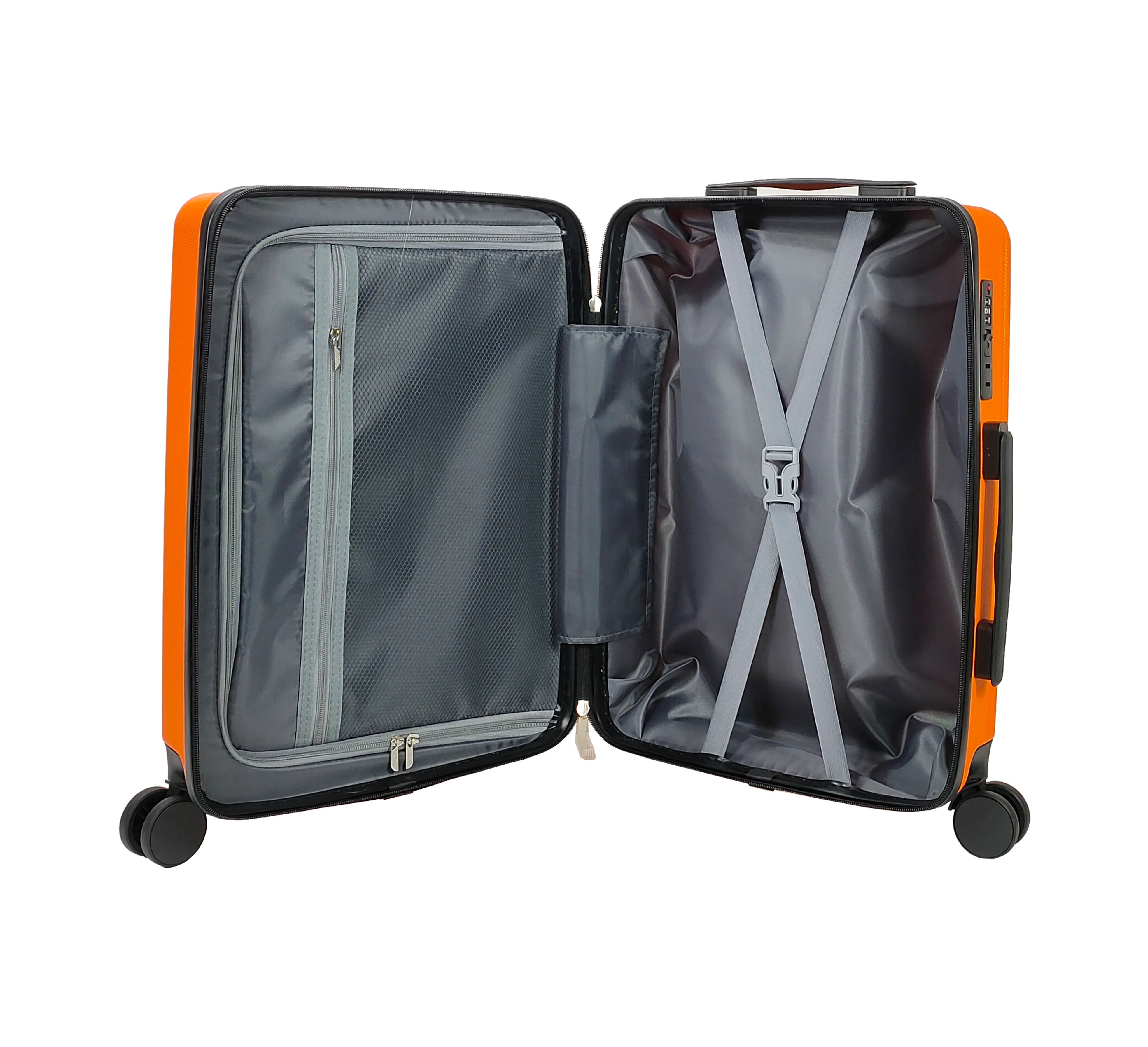 2024 Newest Design ABS Iron Trolley Universal Wheel Travel Luggage Custom Design Large Capacity Cabin Suitcase Sets