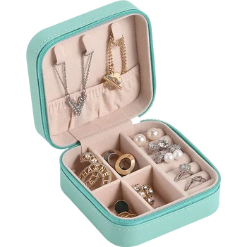 Wholesale Custom Logo Small Jewelry Box Travel Ring Earring Jewel Jewellery Case