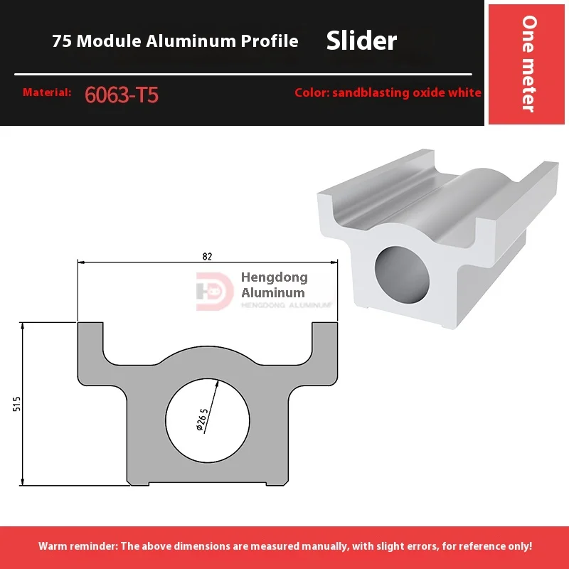 75mm Wide 6000 Series Aluminum Profile Linear Slide Platform Manipulator Half-Enclosed Screw Belt Module for Heat Sink Cut factory