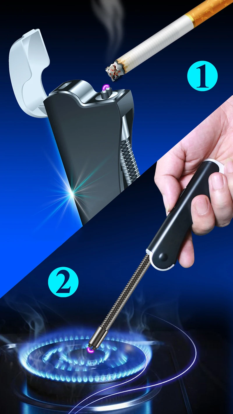 Xy830870 Custom Logo Outdoor Rechargeable Lighter Gift Box Windproof