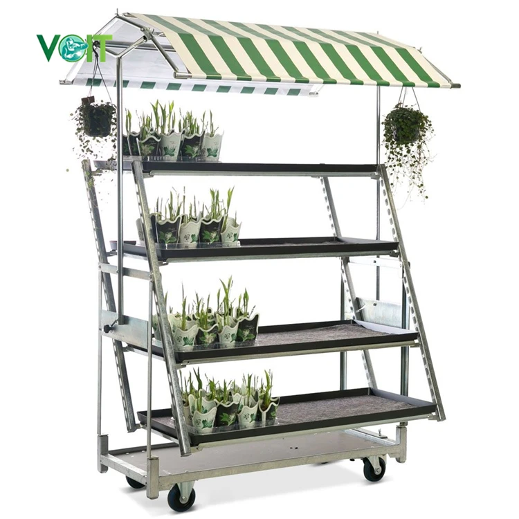 Elevate Floral Display Capabilities Professionally Designed Display Cart for Plant and Flowers
