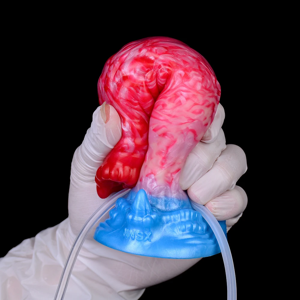 Fantasy Inflatable Anal Plug with Pump Butt Shower Enema Silicone Fetish BDSM Anal Sex Large Anus Plug Dilator Prostate Sex Toys