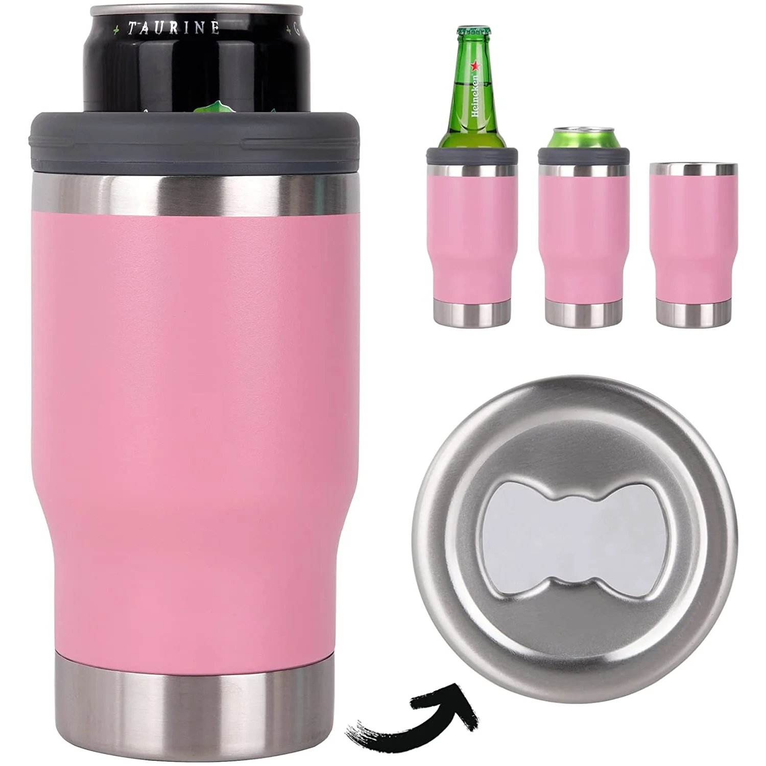 12oz Insulated Beer Can Holder Vacuum Stainless Steel 355ml Slim Drink