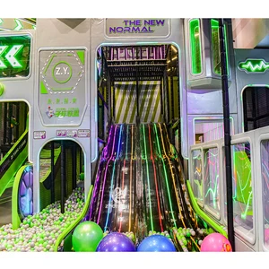 Commercial Playgrounds Kid Soft Play Equipment Indoor Playground with Big Slides for Sale