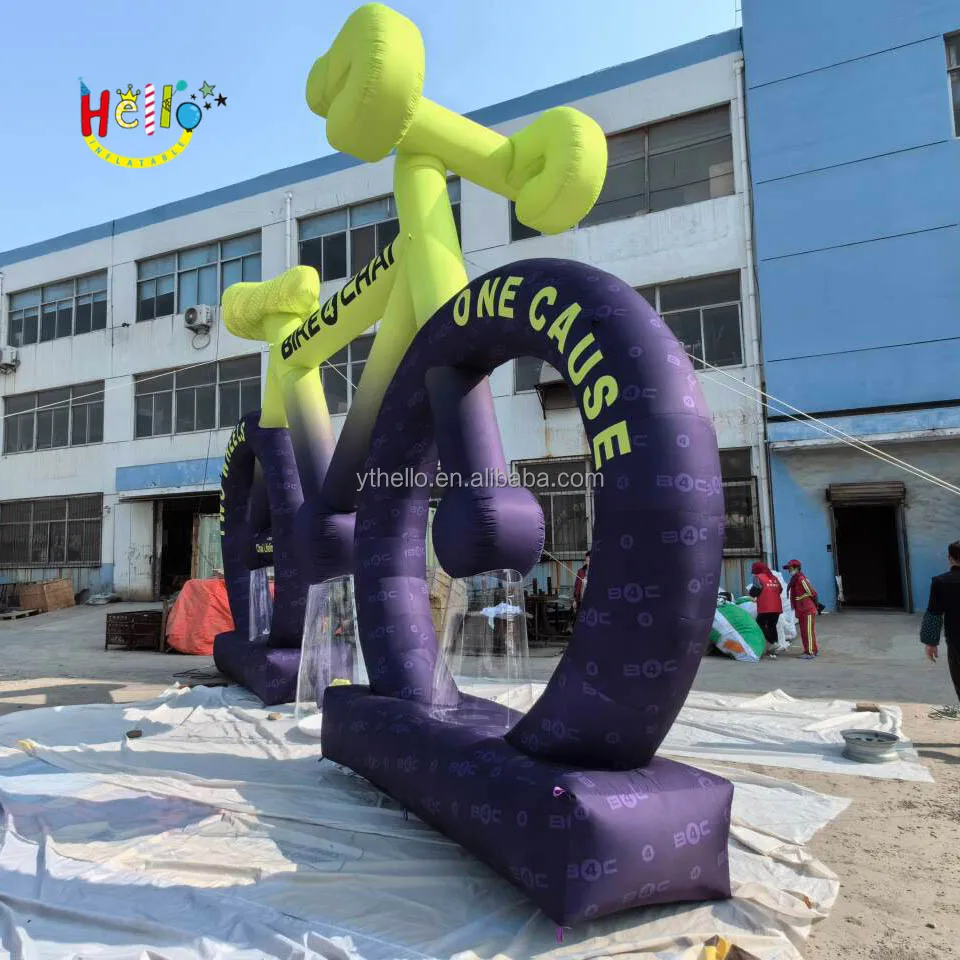 New Design Giant Inflatable Bicycle Model Inflatable Bike for Advertising