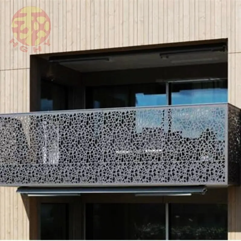 Building Balcony Railing Wrought Iron Railing Baluster Art Decor Guardrail in Metal