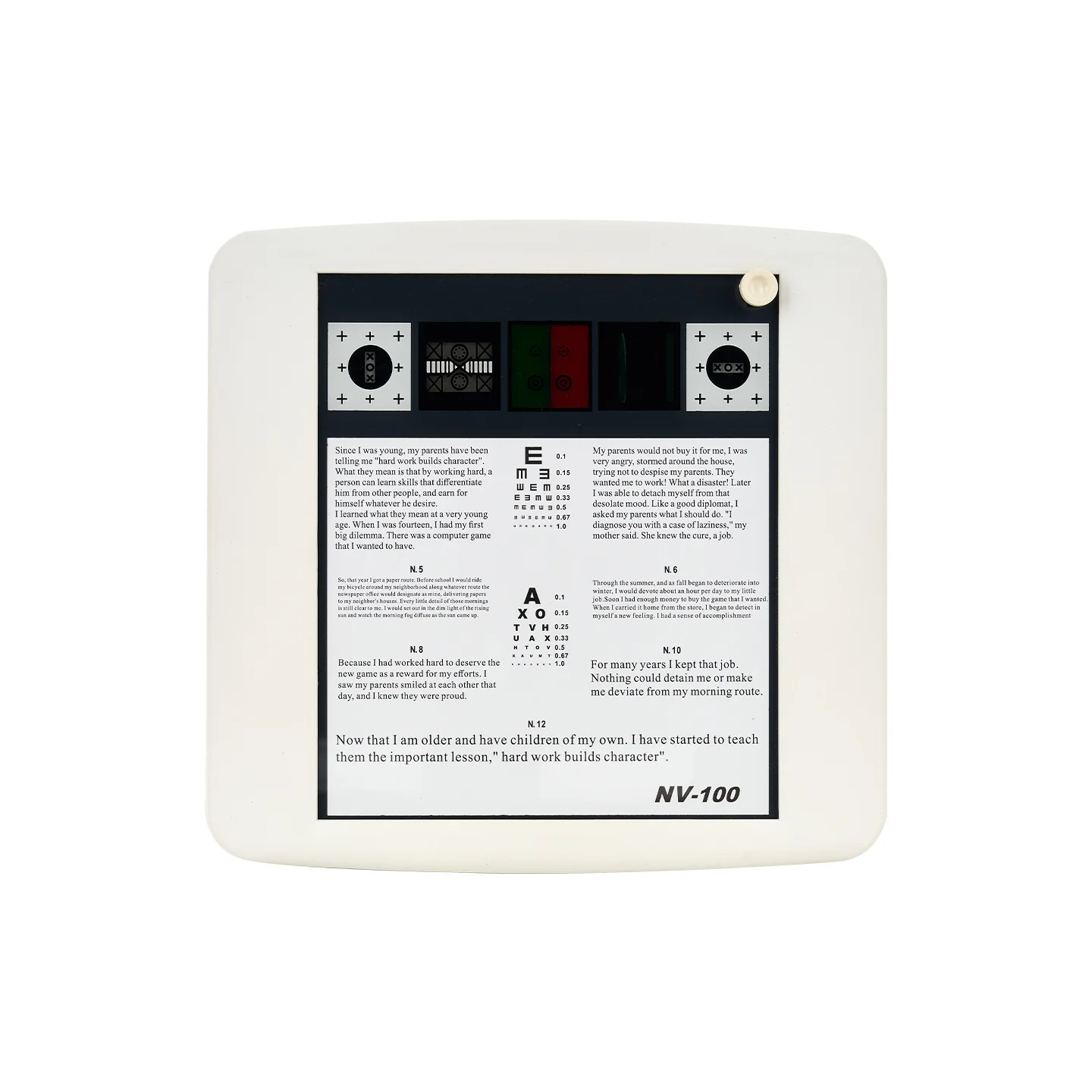 New Design Near Point Chart NV-100 Plus For Low Vision Assessment In Clinic
