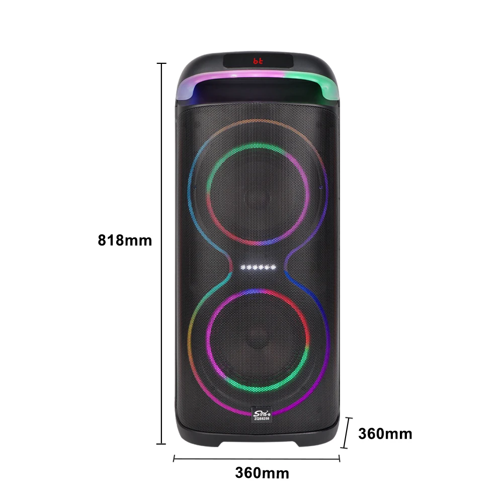 SING-E ZQS8258 Wholesale DJ Bass Speakers with RGB LED Light