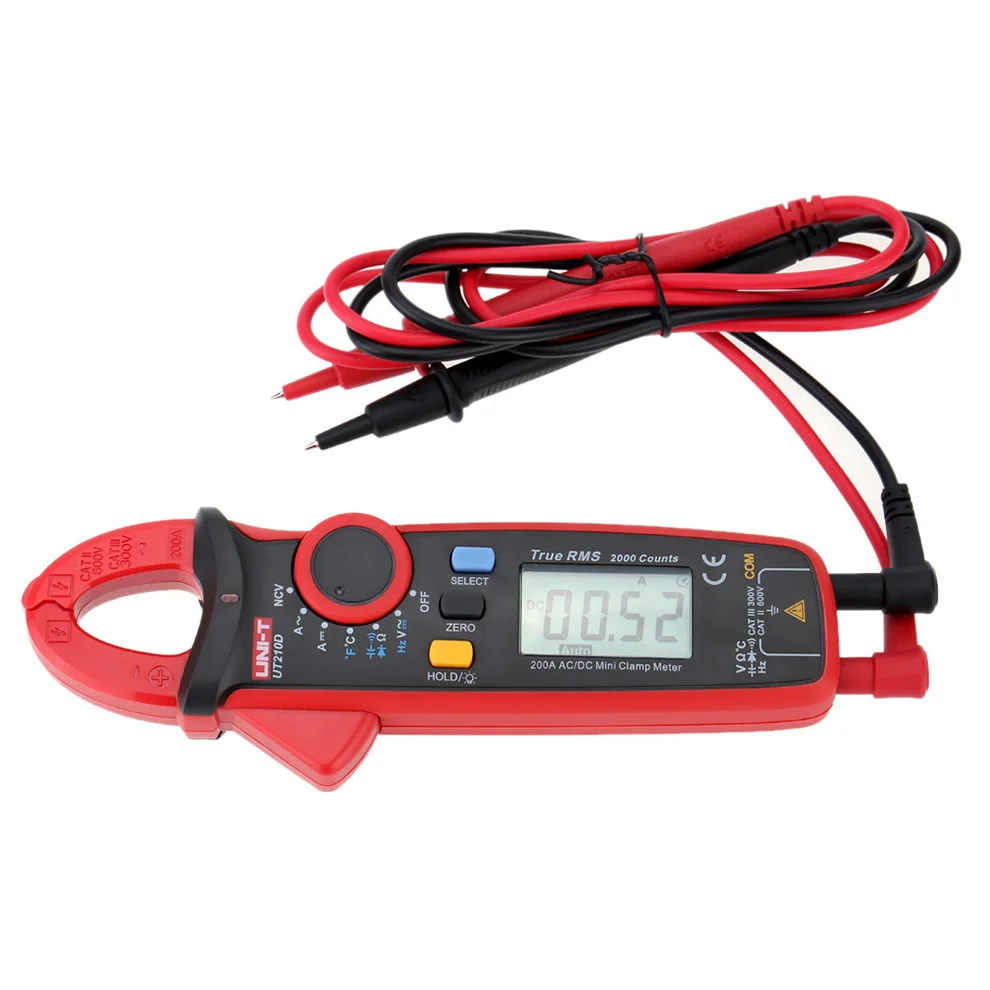 New design Autorange AC DC Voltage Capacitance Temperature Diode NCV True RMS Mini AC Digital Clamp Meter with best price