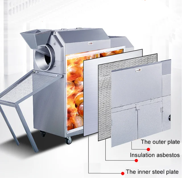 Commercial Pumpkin Sesame Seeds Nuts Roaster Cocoa Bean Roasting  Machine/coffee Roaster