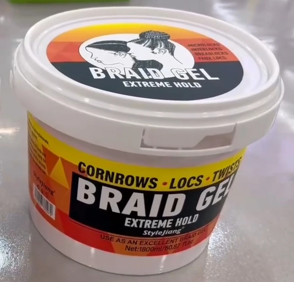 Custom logo Neat Braid Loc n Twist Gel Private Label Edge Control extreme Hold Conditioning Shining Hair Jam Braiding Gel