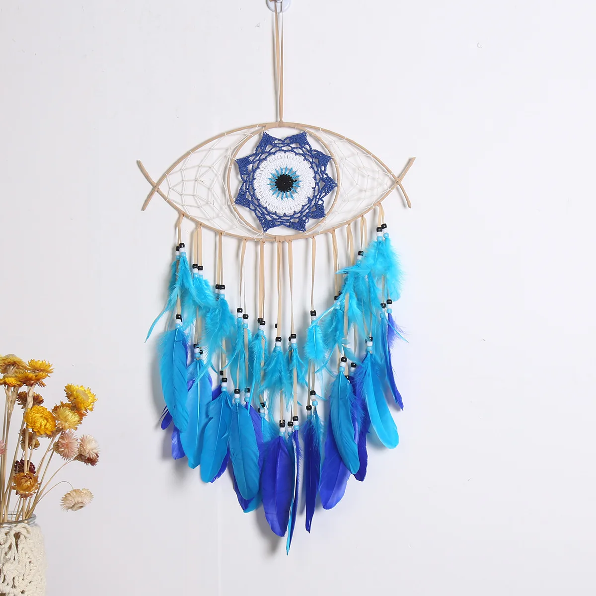 Wholesale Hot Sale Blue Evil Eye Dream Catcher Home Decor Wall ...