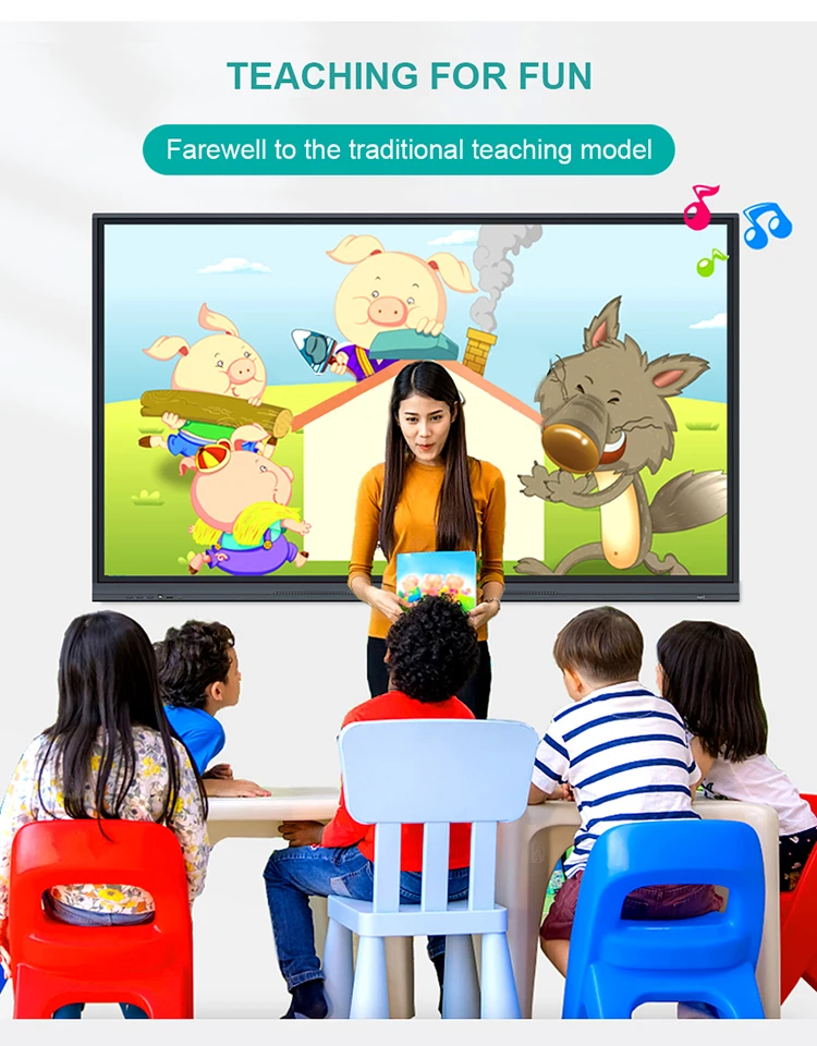 King Large Size 4k Lcd Flat Panel Touch Screen Display Digital Smart ...