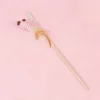 Juguete de madera para gatos - Ratón rosa y blanco