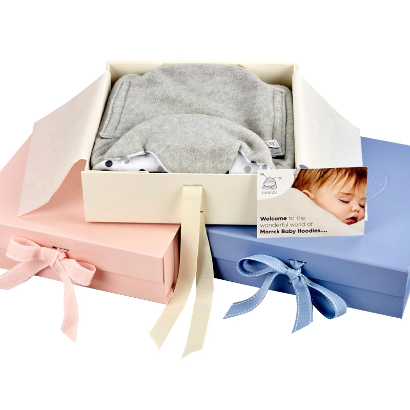 High Quality Luxury Custom Rigid Packaging Box for Baby Shoes and Clothing With Paper Tray manufacture
