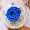 Décoration florale immortelle rose bleue