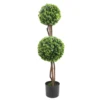 Artificial Double Ball Boxwood Topiary Tree 90 cm
