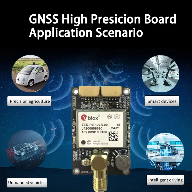 Ublx Gps Module ZED-F9P ZED-F9P-02B-00 RTK InCase PIN GNSS/GPS Receiver Board with S MA and USB Drone Development Board