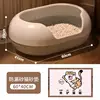 elegant gray cat litter box, pad, shovel, deodorant bag