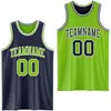 Navy Blue and Neon Green