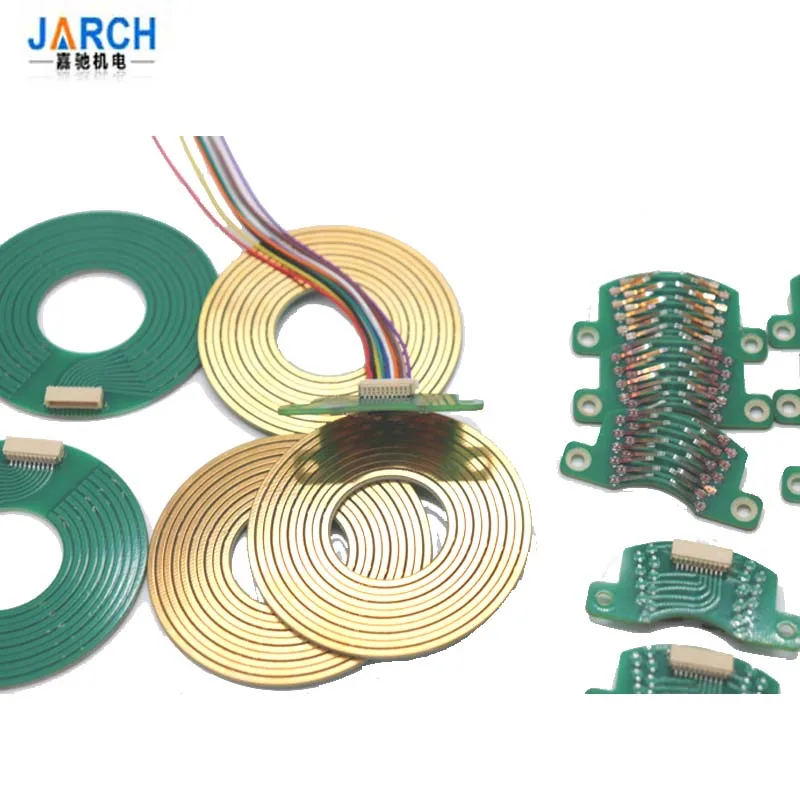 Thin electrics 2 wire circuits 2A 20A pan cake 50mm hole size slip rings of pancake